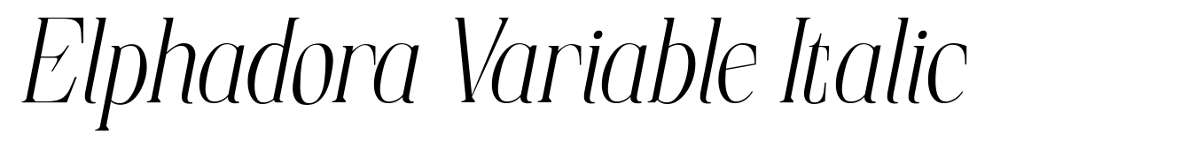 Elphadora Variable Italic